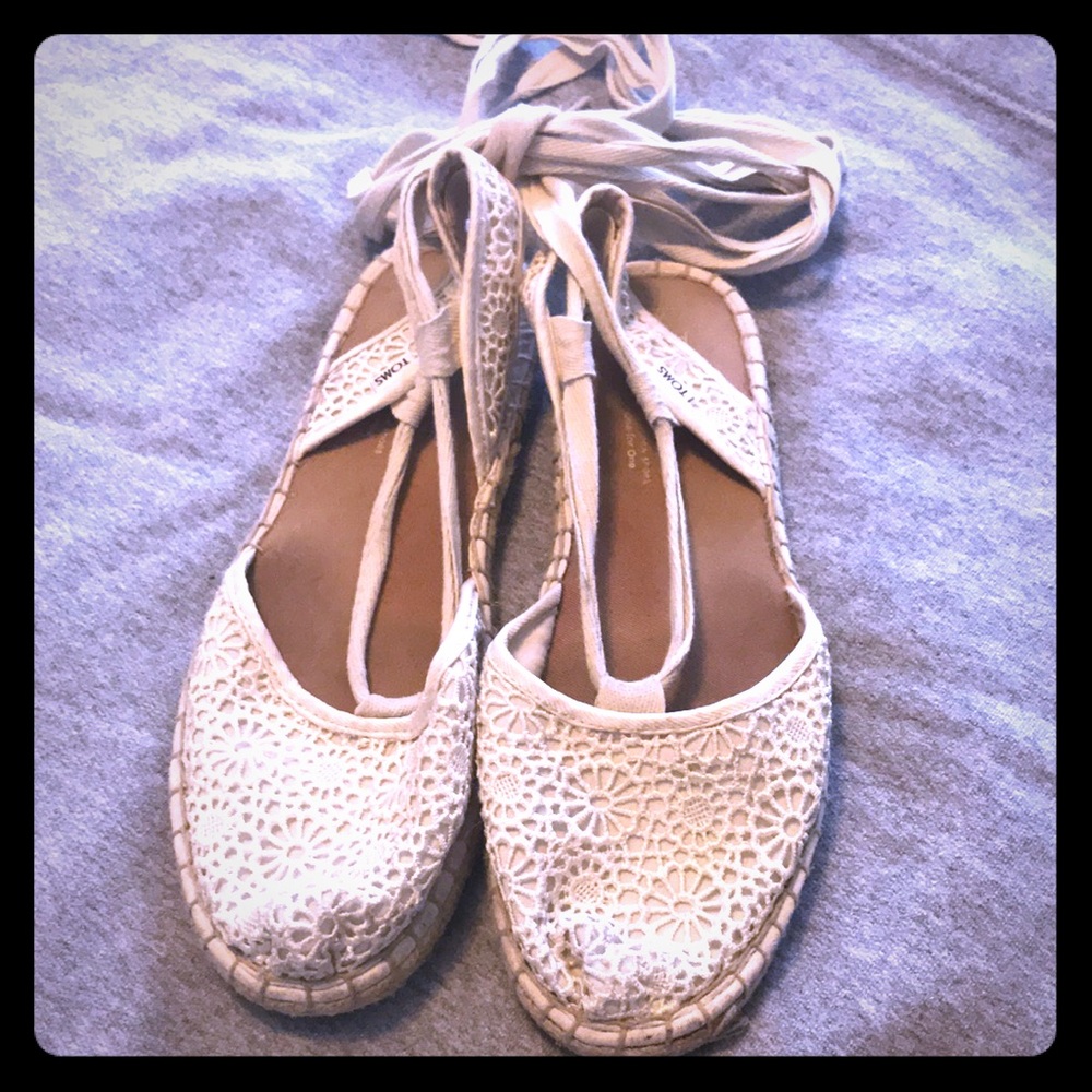 White toms sandals
